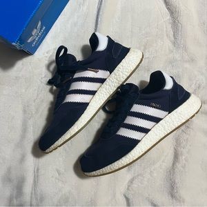 ADIDAS Navy Suede ‘INIKI’ Running Shoes